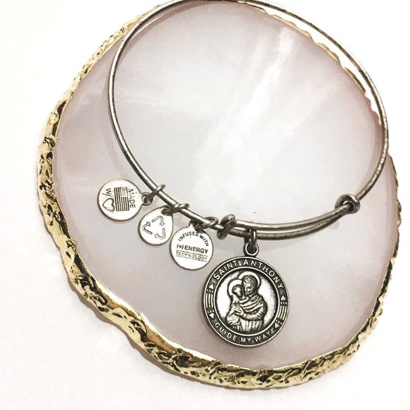 Alex and Ani Saint Anthony Charm Bracelet Bangle Patron Saint of Lost Things - Picture 1 of 2